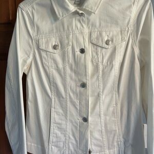 Croft & Barrow Classic White Jean Jacket